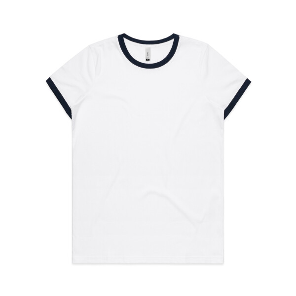 Womens AS Colour Ringer Tee 4053 Front